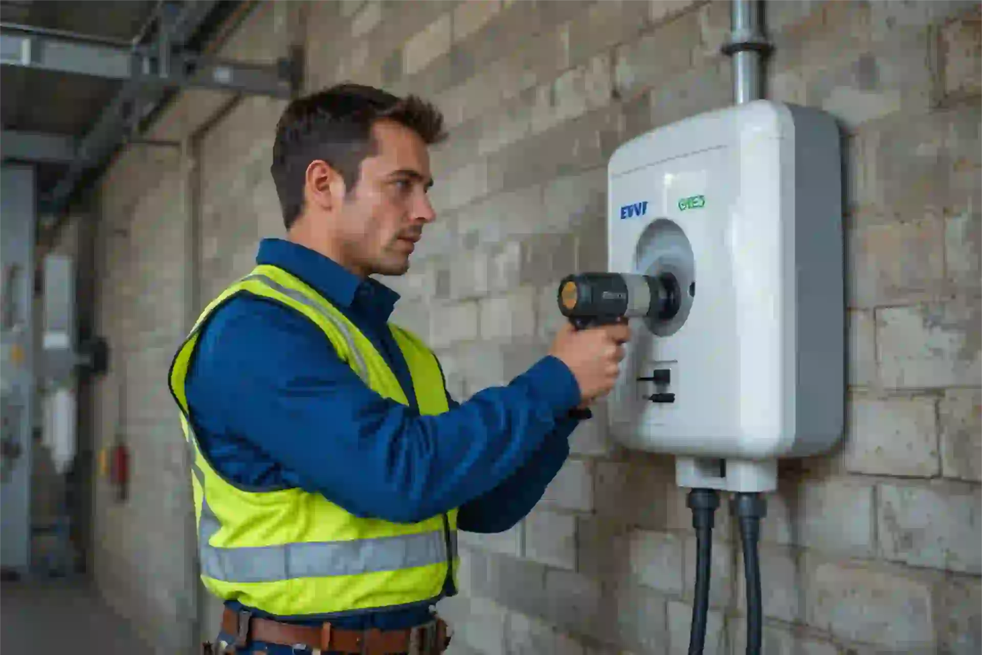 Installation borne de recharge à Lattainville